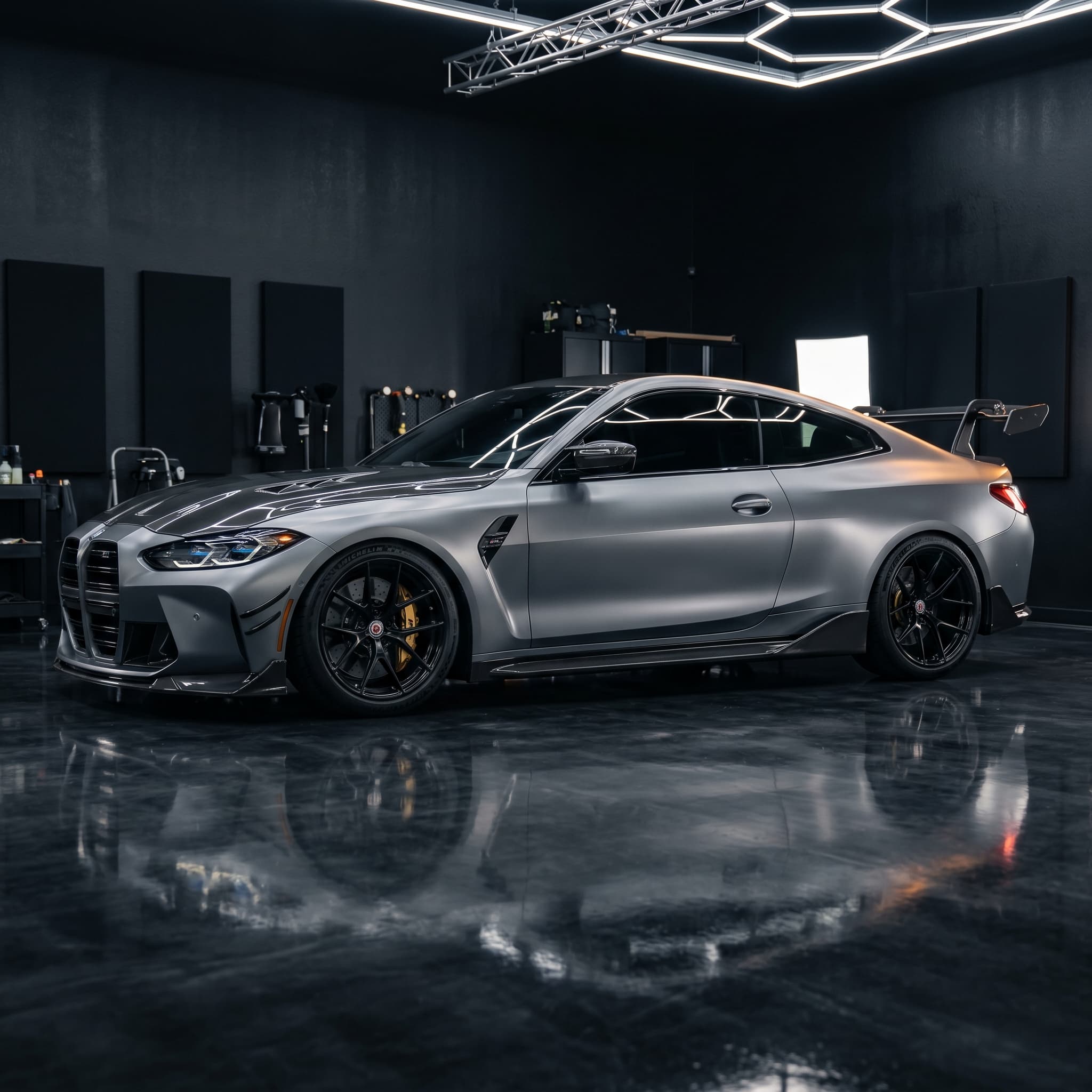 BMW M4 CSL — srebrny, korekta lakieru