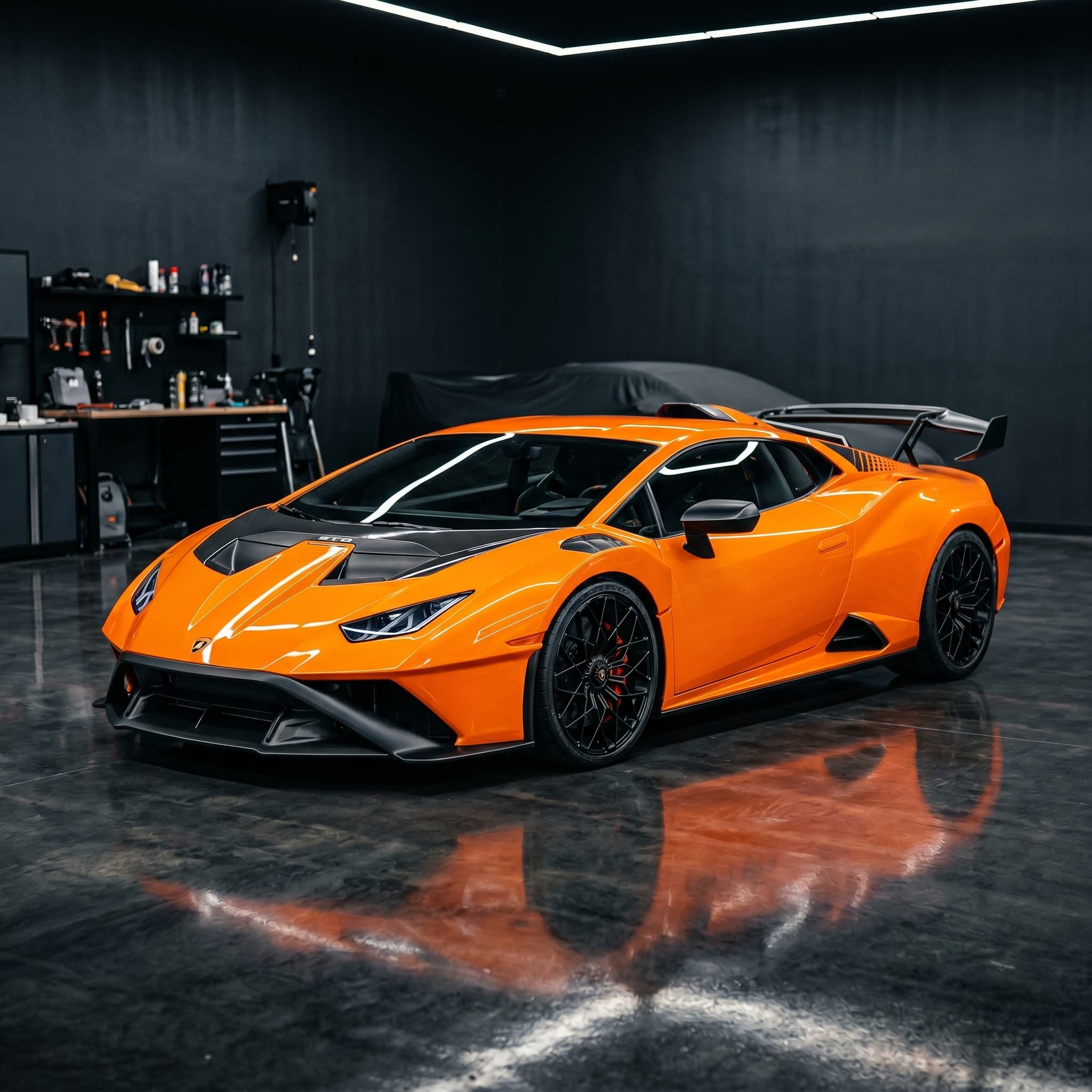 Lamborghini Huracán — pomarańczowy, pełna ochrona